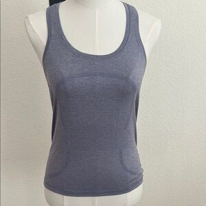 Lululemon Athletica blue purple Fitted swiftly Tank Top